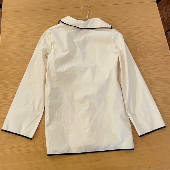Tory Burch Contrast-stitch poplin tunic, Size 4 - Picture 6 of 7